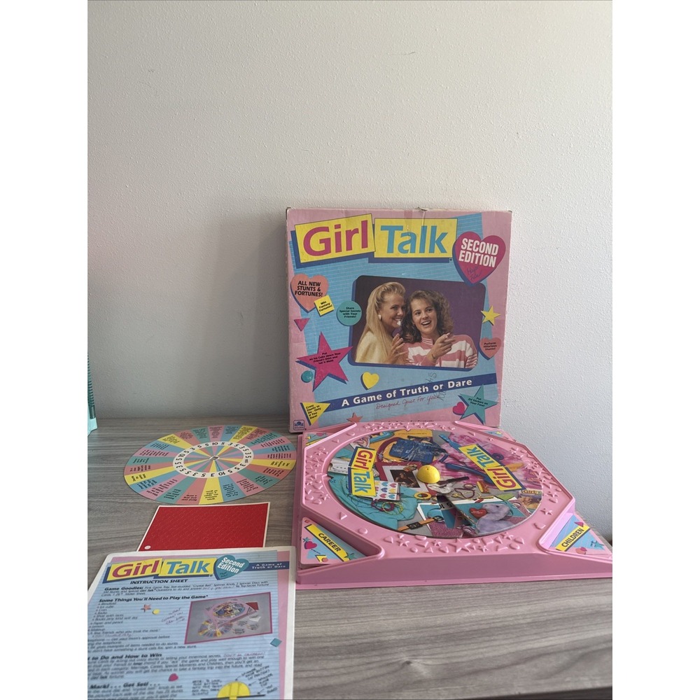 VINTAGE Girl Talk Second Edition Truth Or Dare Board Game Golden Complete CIB